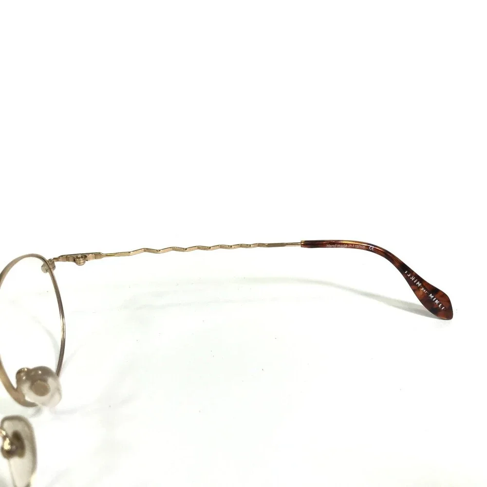 Mikli Eyeglasses Frames 6704 COL 0400 Gold Round Full Wire Rim 48-20-130
